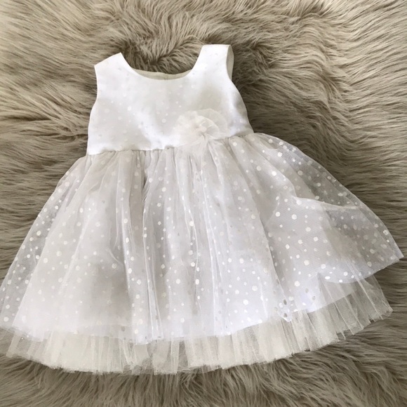 Other - GIRLS - White Polka Dots Formal Dress